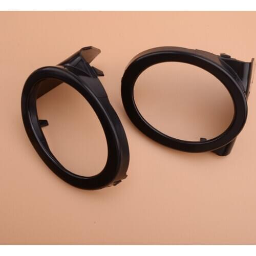 Pair 51112695255 Fog Light Lamp Cover Trim Ring Fit for BMW E46 M3 2001 2002 2003 2004 2005 2006 Black 51112695256