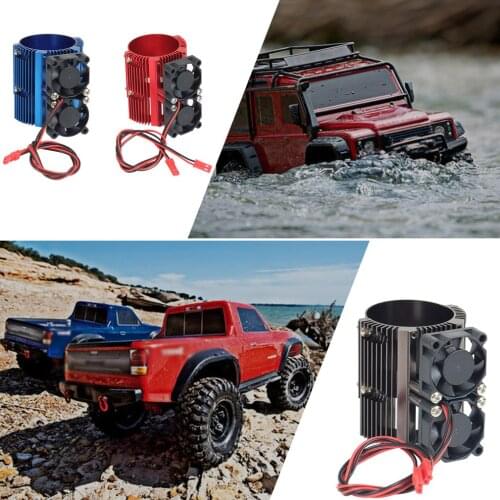 Motor radiator 2020 Hot Motor radiator dual fan for Traxxas SUMMIT big S E-REVO big E 41-43MM motor radiator