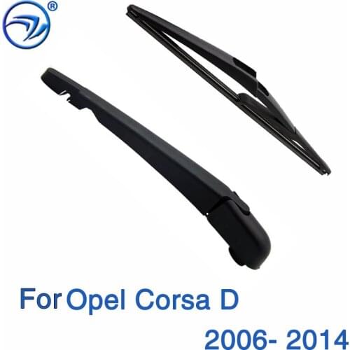 Wiper 12" Rear Wiper Blade & Arm Set For Opel Corsa D 2006- 2014 Windshield Windscreen Rear Window