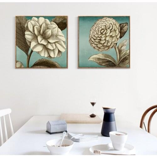 Modern American Flower Living Room Decoration Paintings Corridor Paintings Bedroom Mediterranean Style Light Luxury Murals