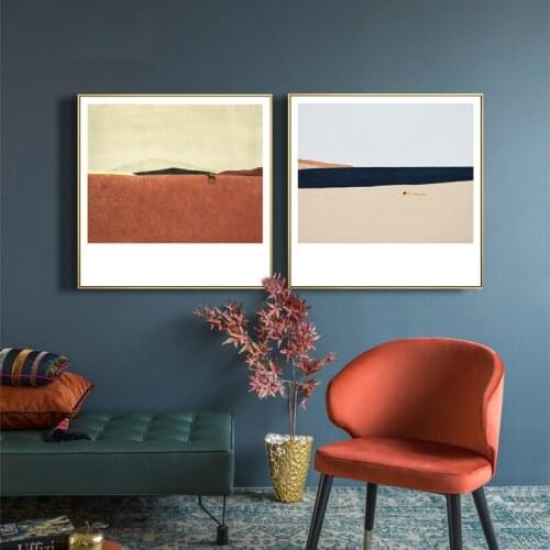 Modern Wall Art Posters Nordic Canvas Painting and Pictures Abstract Scenery Characters' Back View for Living Room Bedroom Decor