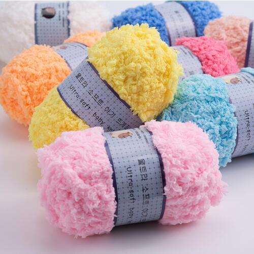 Super Soft Smooth Chunky Acrylic Double Knitting Wool Yarn ColorfulSkein Ball Yarn For DIY Knitting Craft Baby Clothes Hat