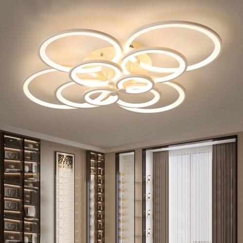 Led Ceiling Lamp Living Room Simple Shopping Mall Modern Study Atmosphere Home Nordic New Headlight White Bedroom Model Room