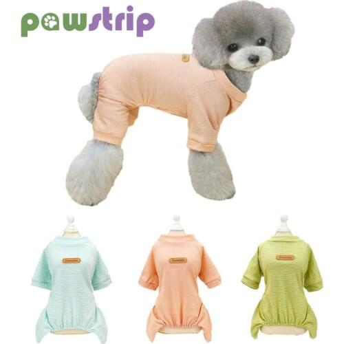 S-XXL Summer Pet Dog Jumpsuit Stripe Dogs Pajama Small Dog Household Clothing Puppy Costume for Chihuahua Bichon Ropa Para Pereo