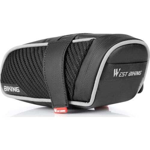 WEST BIKING MTB Road Bike Saddle Bag Waterproof Bicycle Tools Pannier Reflective Rear Seatpost Bag Basket Cycling Accessories