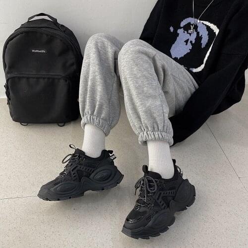 Female fried street old shoes ins super fire black wild Korean sports casual shoes summer new style