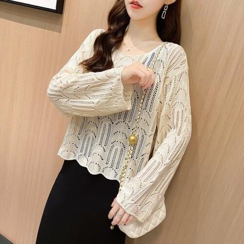 Fashion 2 Piece Set Women Sexy Black O-neck Dress and Solid Color Loose Hollow Knit Sweaters 2021 Chic Two Piece Suit Y540