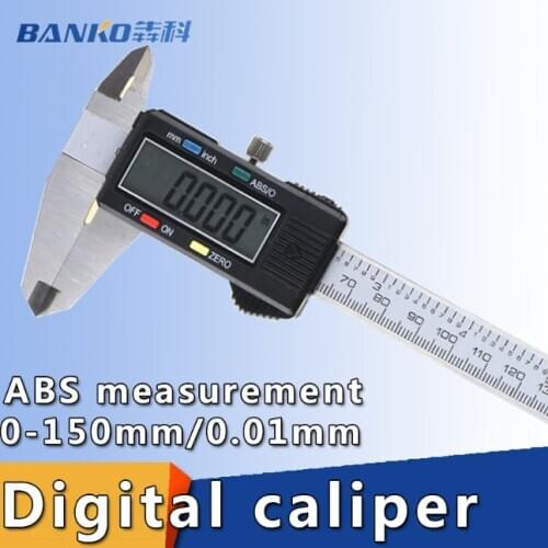0-150mm 6 Inch Plastic LCD ABS Digital Electronic Carbon Fiber Vernier Caliper Rule Gauge Micrometer