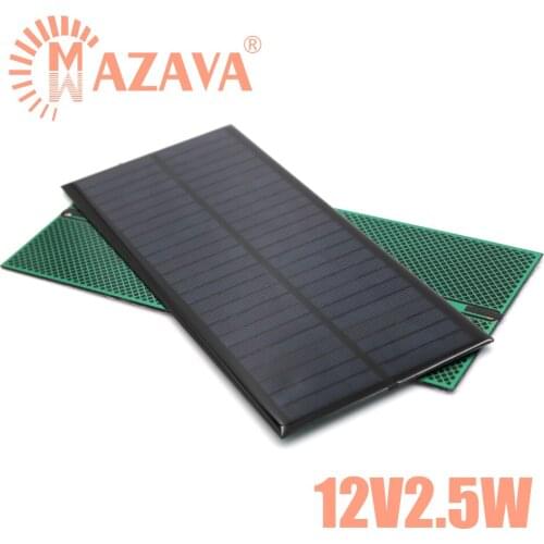 1Pcs 12V 2.5W Solar Cell Mini Solar System DIY For Battery Solar Panel 213mm*92mm Polycrystalline Silicon