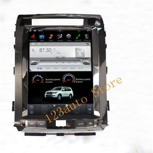 12.1 inch vertical Tesla Style Android 9.0 PX6 Car DVD GPS Player navi for TOYOTA LAND CRUISER LC200 2008-2015 with dvd CARPLAY