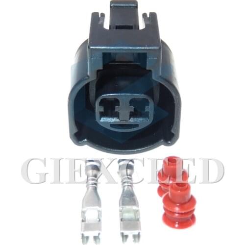 2 Sets 2 Pin 2.2 Series Automotive Wiring Waterproof Socket Intake Air Temperature Sensor Connector For Toyota Camry MG640461-5