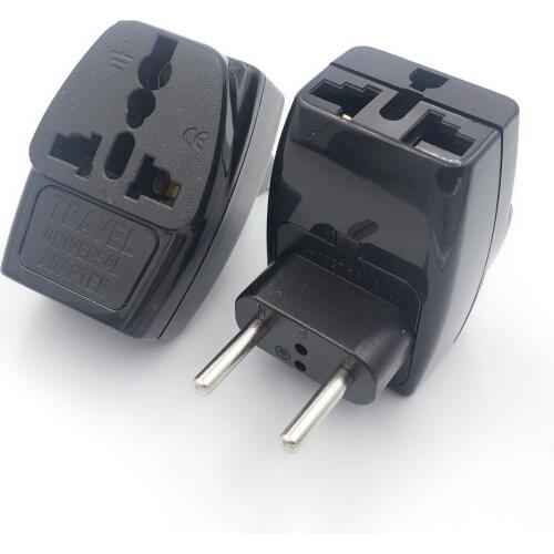 2021 Convert US, Swiss, Italy to EU CEE7/16 Standard Plug 4.0MM PLUG TYPE C 1 TO 3 EU TO UK US AU Europe EU Plug Power Adapter