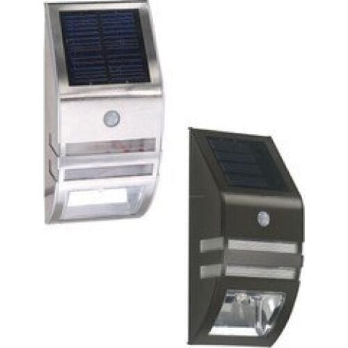 24pcs/lot New Design Solar Power Motion Sensor Super Bright LED Stainless Steel Light Garden Wall PIR Lamp