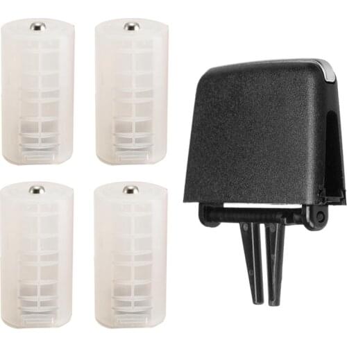 4PCS Durable 2AA to D Size Battery Cell Converter Adapter with for BMW A/C Air Conditioning Vent Outlet Tab Clip
