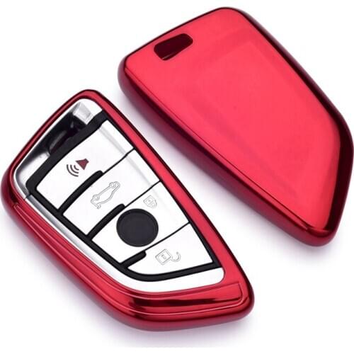 Auto Key Cover Case Holder Shell TPU key protective cover Keychain Smart Key For BMW 1 2 5 7 series X3 X4 X5 F15 X6