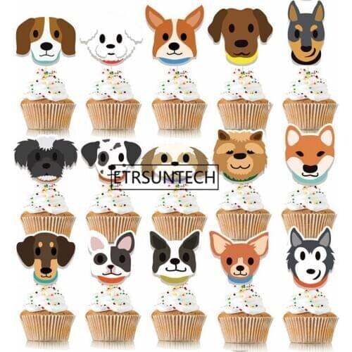 100Set Pet Banner Cake Topper Bunner Decoration Dog Cat Pet Birthday Party Decoration Pet Party Decor Supplies