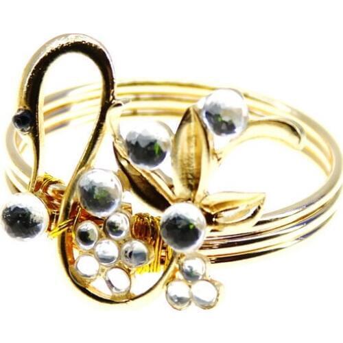 Free shipping handmade crystal swan napkin ring napkin holder many colors 12 pcs gold color