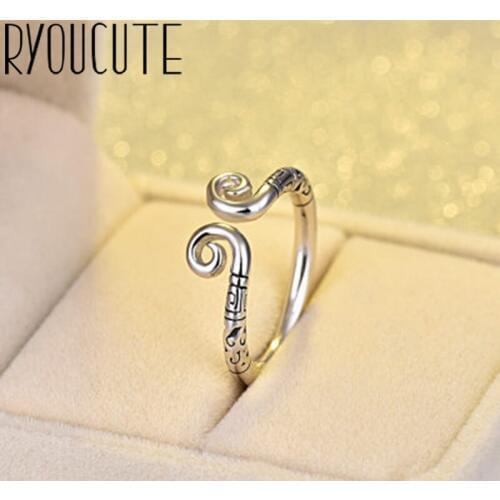 Bohemian Vintage Silver Color Crown Rings for Women Wedding Trendy Jewelry Large Adjustable Antique Rings Anillos