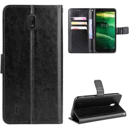 Book Style PU Leather Case Cover for Nokia C1 Flip Wallet Phone Bags Cases with Stand for Nokia C1 5.45