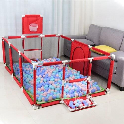 Baby Playpen Children Safety Barrier Pool Balls Foldable Kids Basketball Football Field For 0-6 Years Old Game Tent Railing