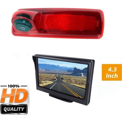 Misayaee E9 HD Brake Light Camera +4.3'' Monitor for Vauxhall Vivaro B X82 Mk3 Opel Vivaro B, Renault Trafic3 NV300 Fiat Talento
