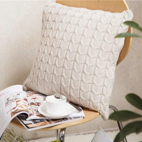 GY0147 Solid Knitting Cushion Case (No Filling) 1PC Polyester Home Decor Bedroom Decorative Sofa Car Throw Pillows