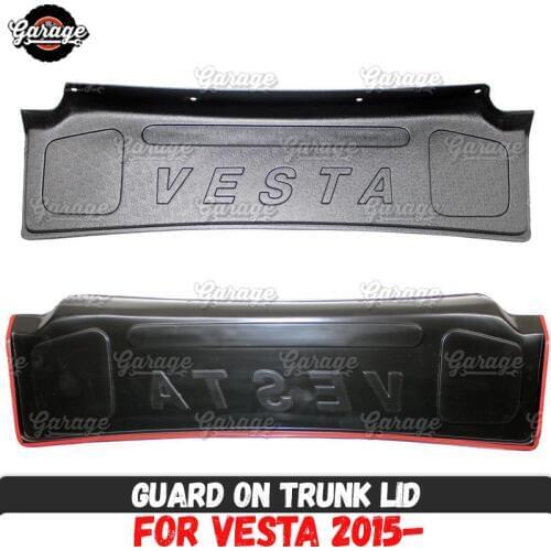 Guard of trunk lid for Lada Vesta 2015- ABS plastic trim accessories cover protective pad in luggage boot car styling tuning