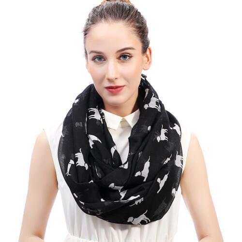 Cute Labrador Retriever Dog Animal Pet Print Womens Infinity Loop Scarf Snood Soft Lightweight for All Seasons