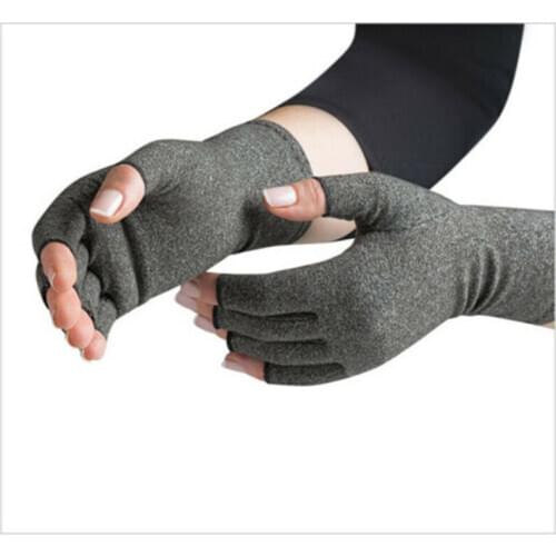 New A Pair Copper Compression Gloves Hand Fingers Arthritis Joint Pain Carpal Brace Take care of your hands Ache Pain Therapy