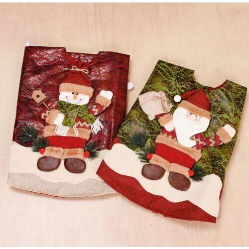 Santa Claus christmas tree skirt navidad christmas tree Mat carpet buffalo check natal tree decor falda arbol de navidad Home