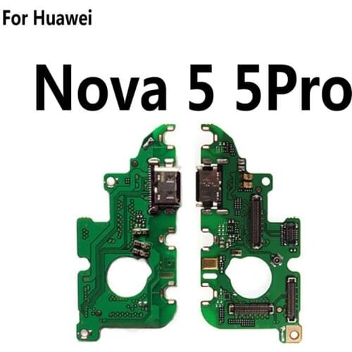 New USB Charging Port Dock Connector Charger Flex Cable & Microphone For Huawei Nova 5 5pro 5i Pro Mobile Phone