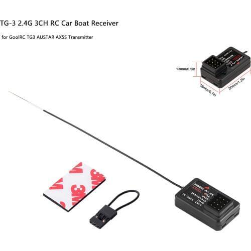 Original TG-3 2.4G 3CH RC Car Boat Receiver For AUSTAR AX5S GOOLRC RC Transmitter