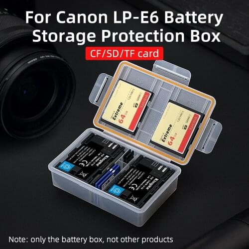 KingMa 10PCS Battery Plastic Case Holder Battery Storage Box For Canon LP-E6 LPE6N LPE6NH Battery EOS 60D 70D 80D 5D4 5D3 5D2 6D