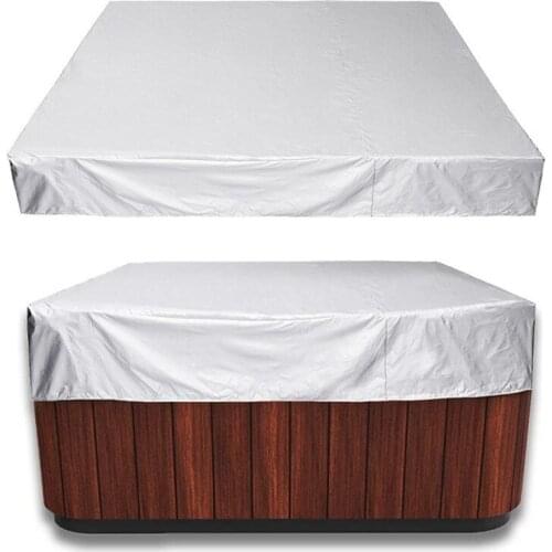 3 Style Square Tub Cover Oxford Fabric Spa Cap Cover Waterproof Dust Cover Protector Outdoor Bathtub Dust Cap 218/231/244x30cm