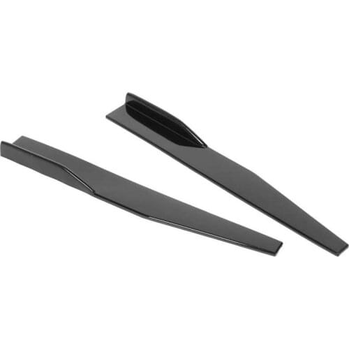 Car styling Exterior Door Panels Universal Side Skirt Rocker Splitters Lip Winglet Wing Diffuser 74.5cm Glossy Black Car
