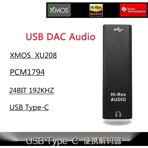PCM1794 XMOS XU208 headphone amplifier audio AD797 Discrete op amp DAC decoder type-c portable HIFI computer