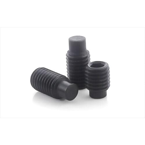 DIN915 12.9 carbon steel Convex end set screws black hex socket Chimi screws M3 M4 M5 M6 M8 M10 M12 screw headless machine screw