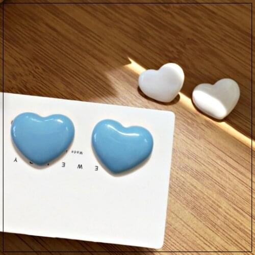 LANIWOO Vintage Heart Stud Earring 2021 New Cute Fashion Jewelry Gifts For Girls Wholesale Accessory