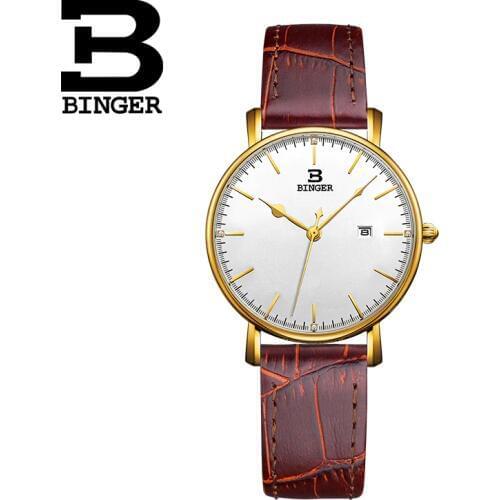 BINGER Famous Brand Watches Women 2017 Fashion Slim Quartz Watch Female Elegant Dress Watch Relogio Feminino Clock Montre Femme