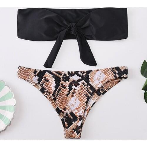 Plus Size S-L Women Print Tankini Set Two Piece Swimsuit 2020 Summer Fashion Separate Beachwear Padded Swimwear Swimjupmsuit
