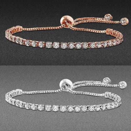 2021New Charm Diamond Womens Bracelets Minimalist Aesthetic Style Fashion Party Bangle Strand on Hand Friend Fine Jewelry Gift