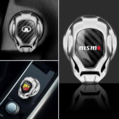 1pcs One-Click Start Decoration Protection Cover For Renault Koleos Clio Laguna 2 Megane 2 3 Duster Logan Captur Car Accessories