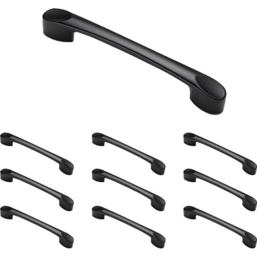 10Pcs Black Cabinet Handles for Furniture Cabinet Knobs Handles Kitchen Wardrobe Drawer Pulls Cupboard Handles Hardware