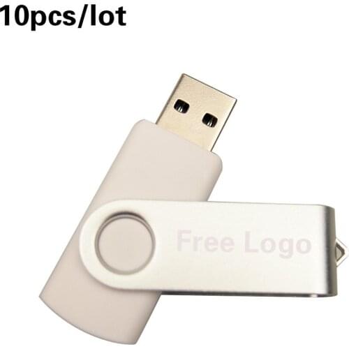10pcs/lot Free Logo Mini Metal Usb Flash Drive 2.0 Portable Pendrive 64GB 32GB 16GB 4GB pen drive photography gifts Memoria USB