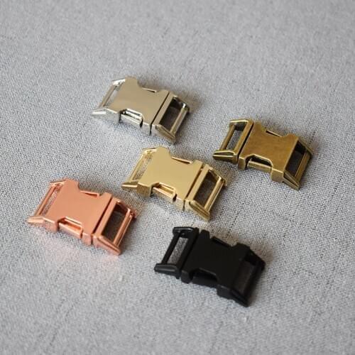 100 pcs/pack Metal Belt Buckle Side Release Buckle for DIY Bag dog collar Paracord Buckles Bracelet Trinket