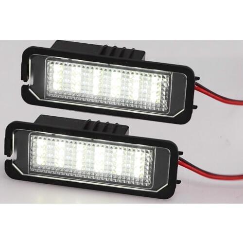 LED License Plate Lamp Light Auto 2Pcs Car Styling For V*W golf 5/6/7 Eos* 06 IV 3D 5D V 3D 5D Lupo 3L New Beet*le Cabrio Po*lo