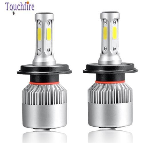2PCS S2 72W 8000LM LED Car Headlight H1 H3 H4 H7 H8 H11 H13 9005/9006/9007/9012 Auto light led Dropshipping