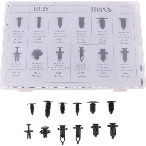 330 Pieces 12 Sizes Car Door Push Pin Rivet Retainer Clips For Toyota Honda