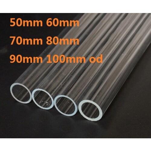 50mm 60mm 70mm 80mm 90mm 100mm od plexiglass tube organic glass tube lucite tube PMMA pipe pmma tube Acrylic transparent tube