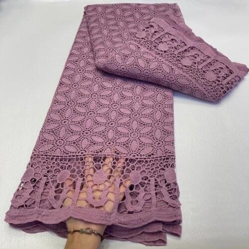 Onion African Guipure Cord Lace Fabric 2021 High Quality Lace Nigerian Water Soluble Lace Fabrics Embroidery For Party J4730